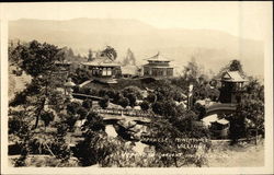 Japanese Miniature Village at Japanese Gardens Postcard
