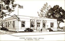 United States Post Office Saint Helena, CA Postcard Postcard