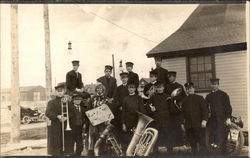Group of Men in a Band Postcard