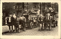 Schultheiss Bier Cart Drawn by Horses Postcard