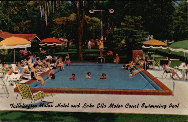 Tallahassee Motor Hotel and Lake Ella Motor Court Swimming Pool Florida