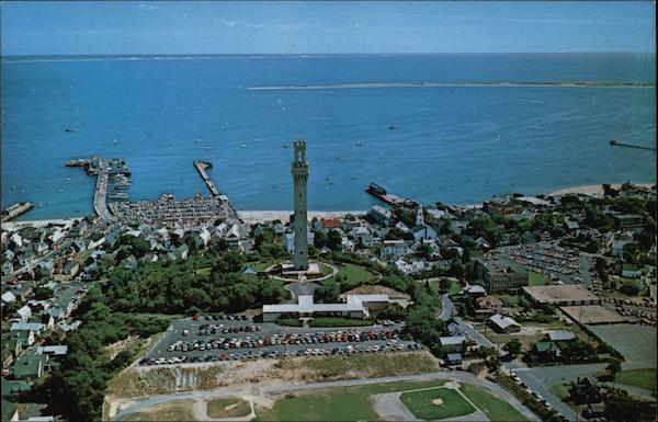 Aerial View of Provincetown, Cape Cod Massachusetts