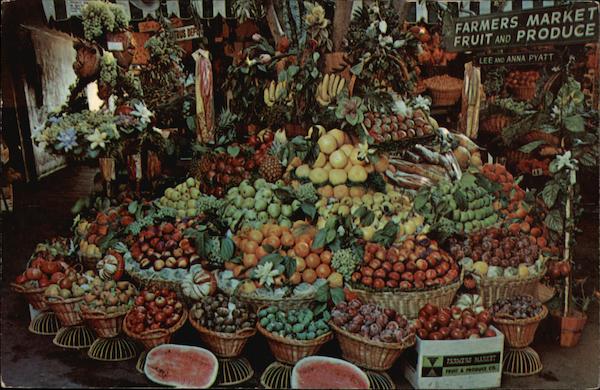 Produce at Farmers Market Los Angeles California