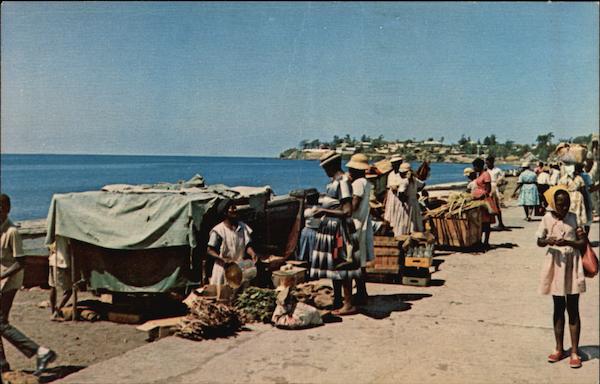 Saturday market - bayfromt St. Kitts West Indies Caribbean Islands