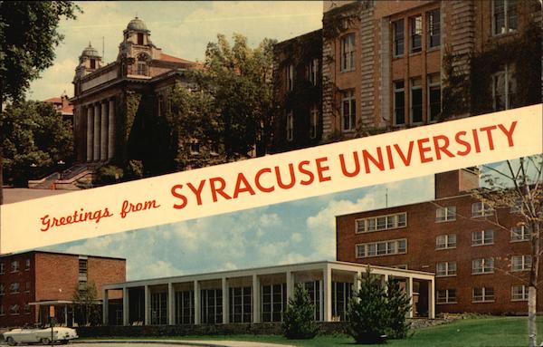 Greetings from Syracuse University New York