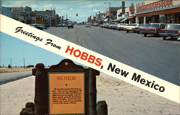 Greetings from Hobbs New Mexico