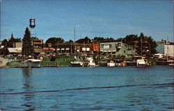 View from Round Lake Harbor Charlevoix, MI Postcard Postcard