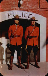 R.C.M. Police Constables at Police Station Postcard
