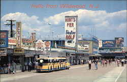Boardwalk Wildwood, NJ Postcard Postcard