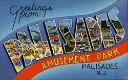 Greetings from Palisades Amusement Park Alpine, NJ Postcard Postcard