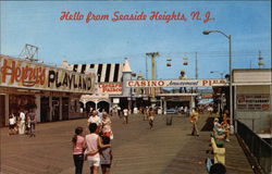 Boardwalk Seaside Heights, NJ Postcard Postcard