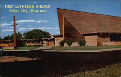 First Lutheran Church Miles City, MT Postcard Postcard