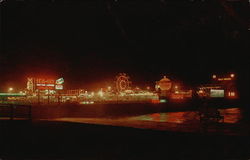 Seaside Heights at Night New Jersey Postcard Postcard