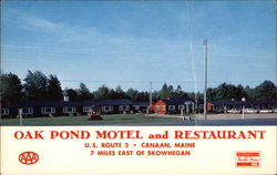 Oak Pond Motel and Restaurant Postcard