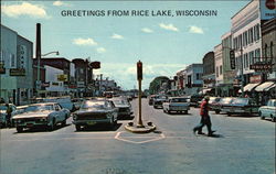 Greetings from Rice Lake Postcard