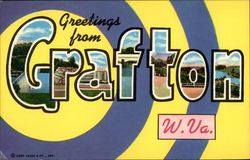 Greetings Grafton, WV Postcard Postcard