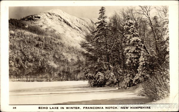 Echo Lake in Winter Franconia Notch New Hampshire