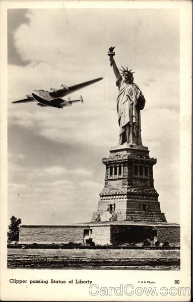 Clipper Passing Statue of Liberty New York