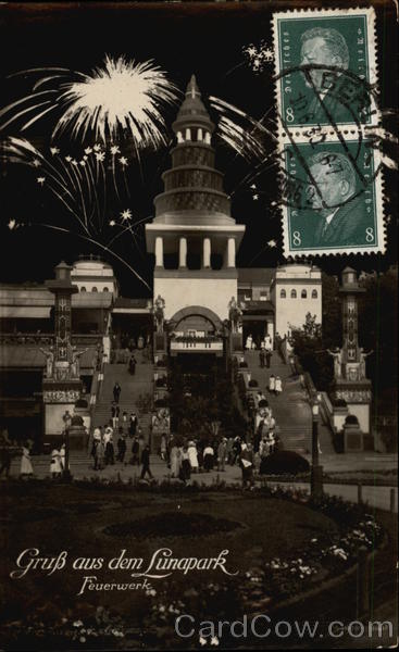 Fireworks at Luna Park Berlin Germany