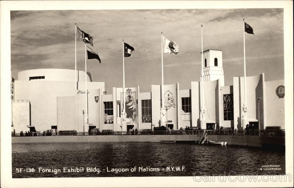 Foreign Exhibit Building - Lagoon of Nations 1939 NY World's Fair