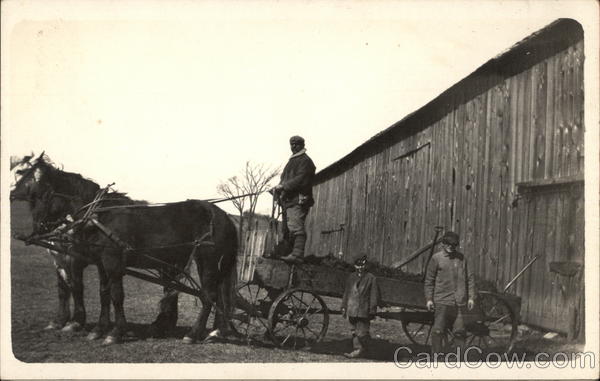 Men with Team of Horses Whitney Point New York