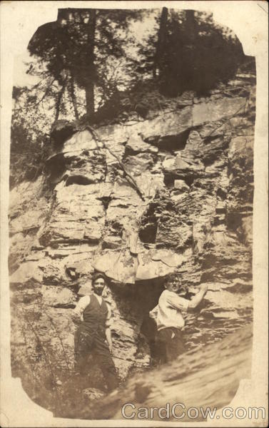 Two Men Climbing Hills Kirkwood New York