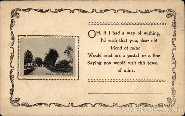 Main Street Castle Creek New York