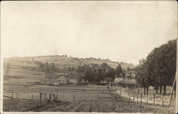 View of Town and Surrounding Countryside Castle Creek New York