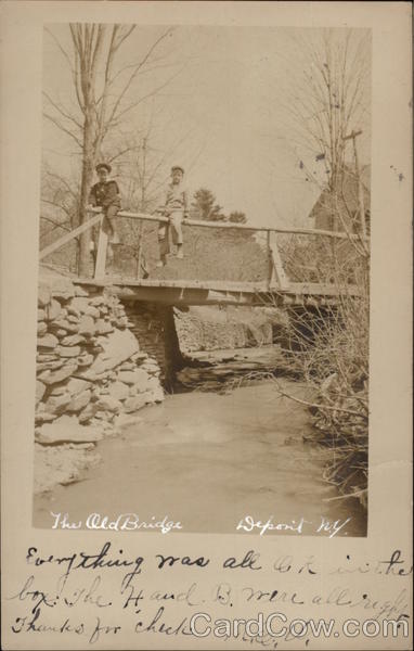 Two Young Boys on the Old Bridge Deposit New York