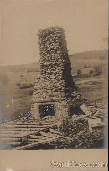 Chimney of Ruined House Deposit New York