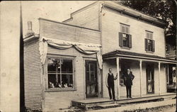 Men in front of Shoe Store Postcard