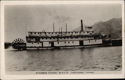 Steamer Tutshi, W.P.Y.R Carcross, YT Canada Yukon Territory Postcard Postcard