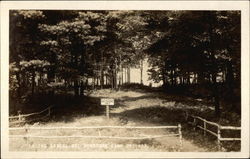 Trail to the Beach, Mt. Gunstock Camp Grounds Postcard