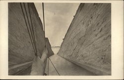Looking Up Corinth Canal Postcard
