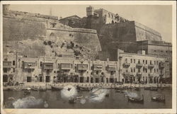 Back of Forts Valletta, Malta Postcard Postcard
