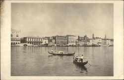 View of City and Gondolas Postcard