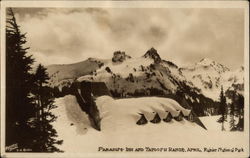 Paradise Inn and Tatoosh Range, April Paradise Inn and Tatoosh Range, April