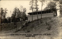 Rear View of Lodge - Marr's Resort, Pick Nick Point Postcard