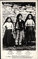The Little Shepherds to Whom Our Lady of Fatima Appeared Postcard