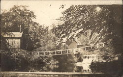 Rope Bridge Over Saw Kill River Red Hook, NY Postcard Postcard