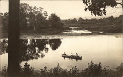 Boating on Lake Postcard