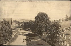 Main Street Sanitaria Springs, NY Postcard Postcard