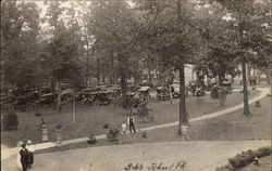 Cars Parked in Bible School Park Postcard