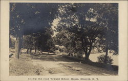 Road Toward School House Postcard