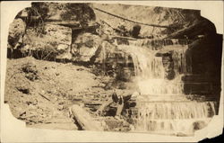 Man at Falls Kirkwood, NY Postcard Postcard