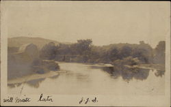 Bridge Over River Itaska, NY Postcard 