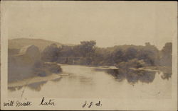 Bridge Over River Postcard