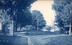 Looking Up Main Street Postcard