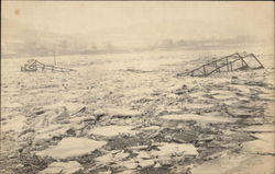 Chenango Bridge After It Was Torn from Abutments Chenango Bridge After It Was Torn from Abutments