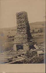 Chimney of Ruined House Postcard